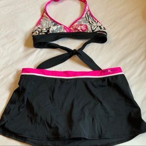 Reversible ZeroXposur bikini top and swim skirt